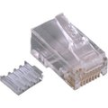 Enet Cat6 Modular Plug For Solid Wire, 50U C6S0-CONN-100PK